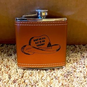 Brand New Flask, Leather Wrapped